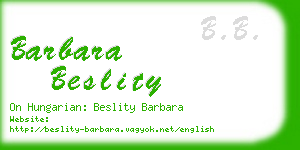 barbara beslity business card